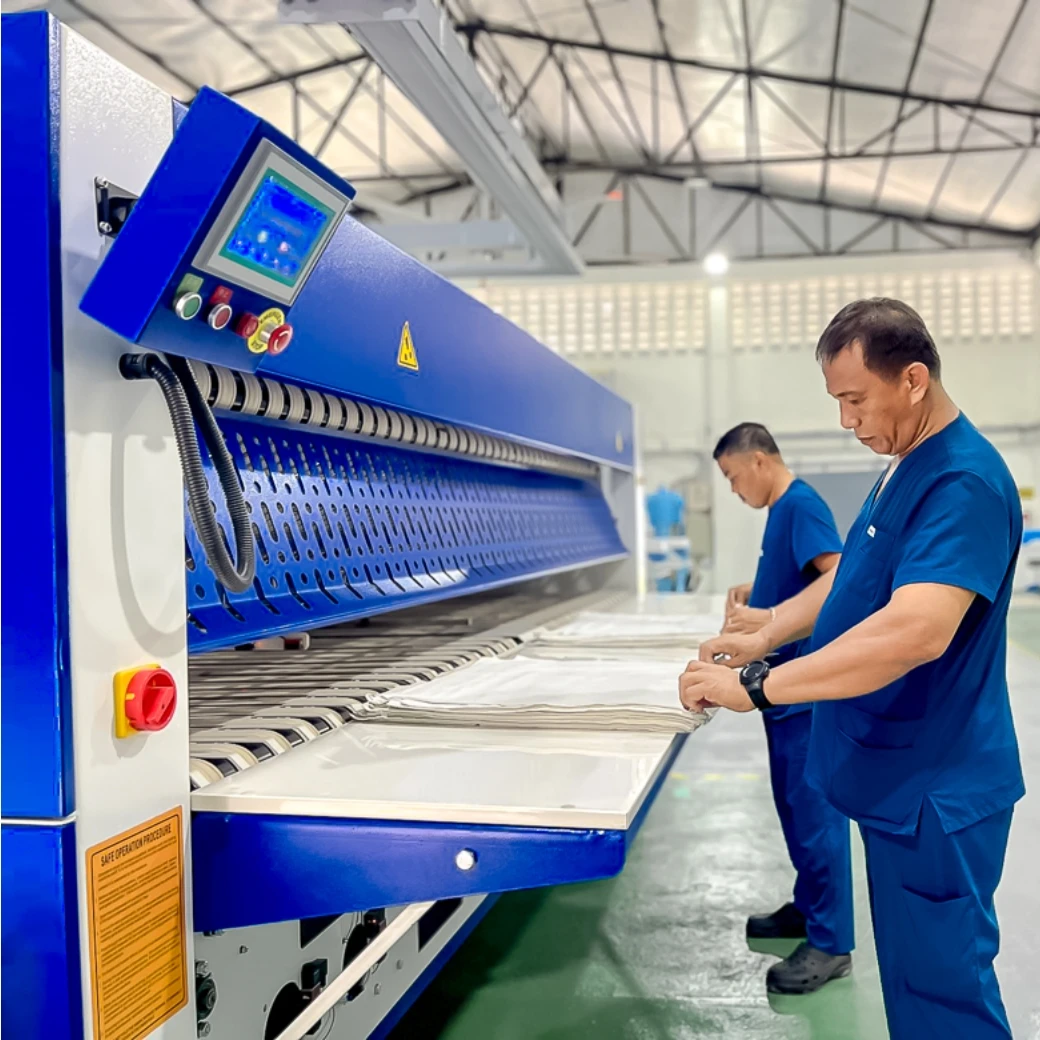 Industrial Automatic Laundry Bed Sheet Linen Fabric Folder Ironing and Folding Machine
