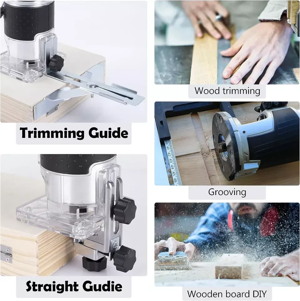 Cisivis Palm Hand Router Machine Woodworking Power Router for Wood Working Enhanced Productivity