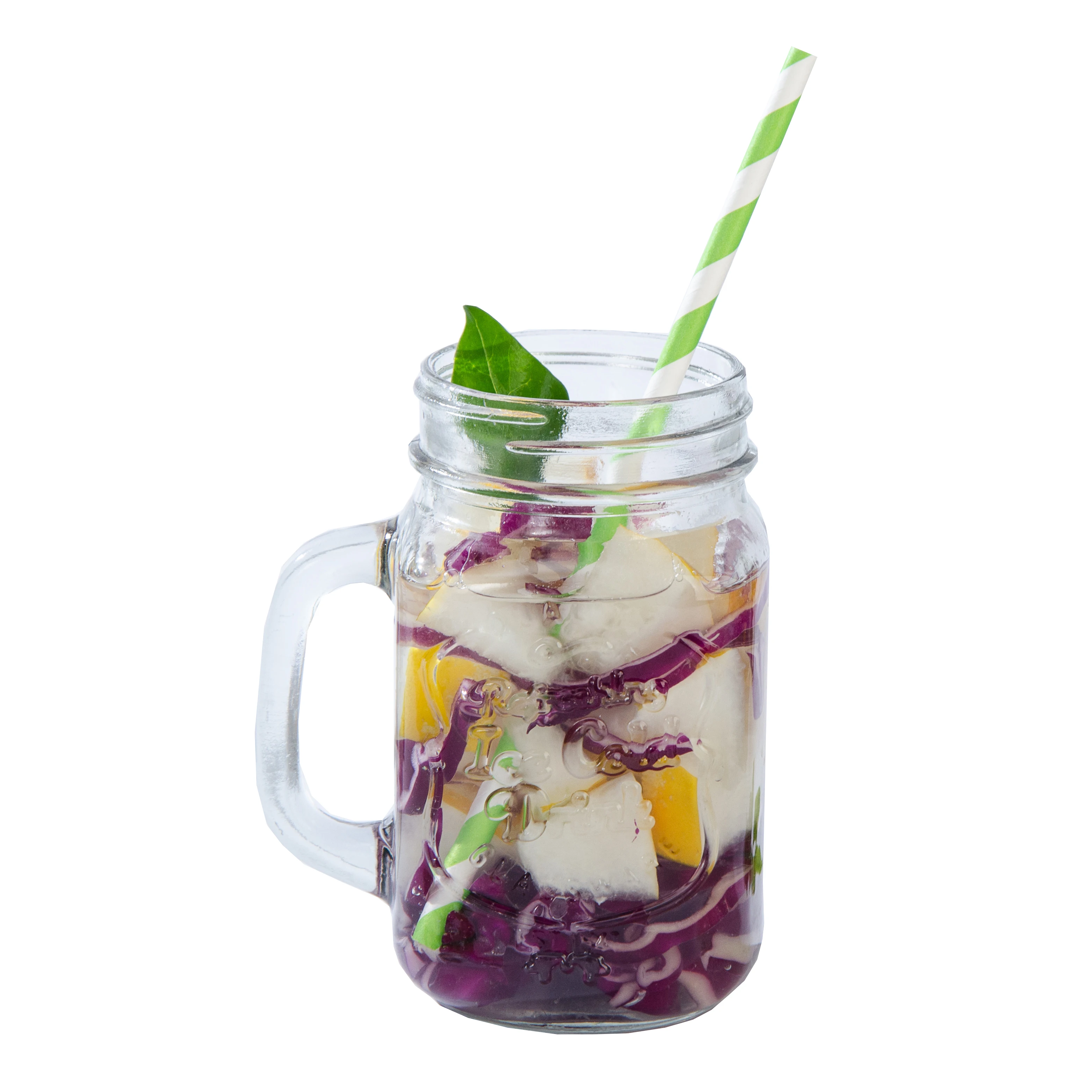 Wholesale glass jars in bulk 16 oz custom mason jars with handle and straw