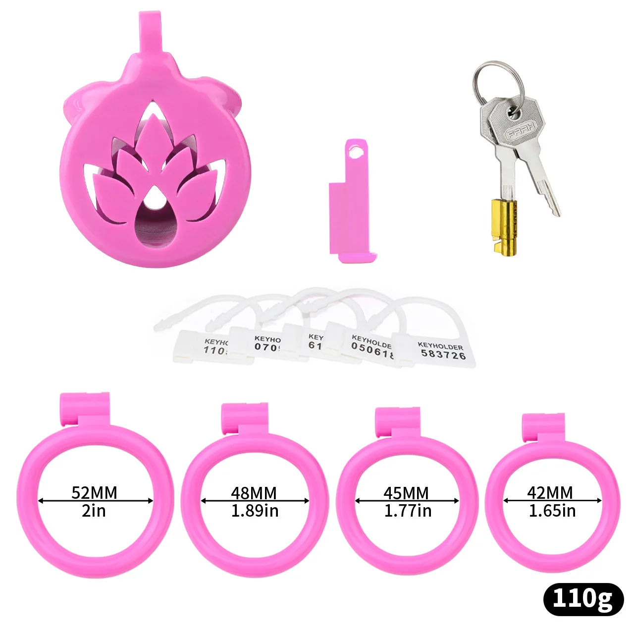 Flower plate negative value wearable chastity lock male sex control resin sex toys for men couple men