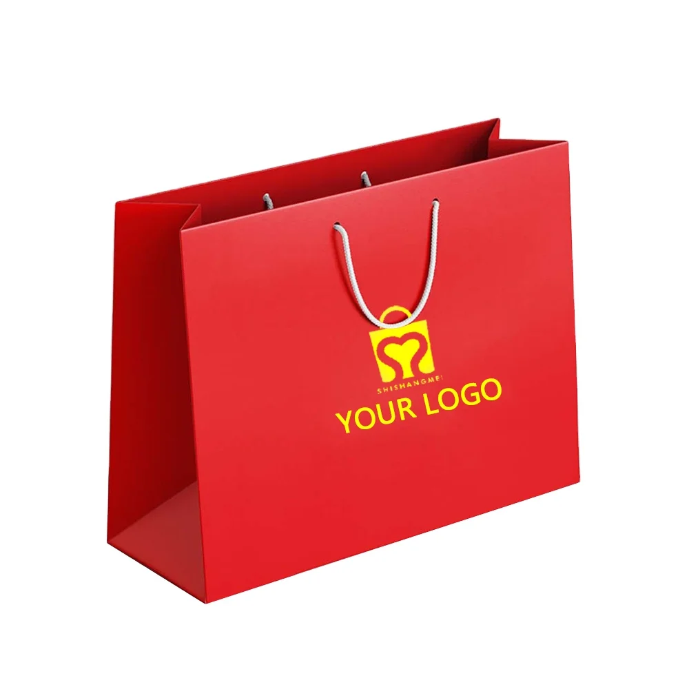 Reusable Cardboard Packaging Shopping Paper Bag Colourful Printed Custom Gift Paper Bags