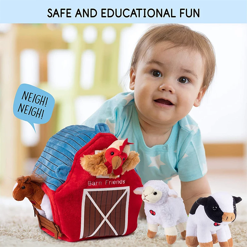 Wholesale Cute Animal Farm Toys For Boys And Girls Unique Gifts For Barn Houses And Four Soft Plush Animal Stuffed Toy Sets