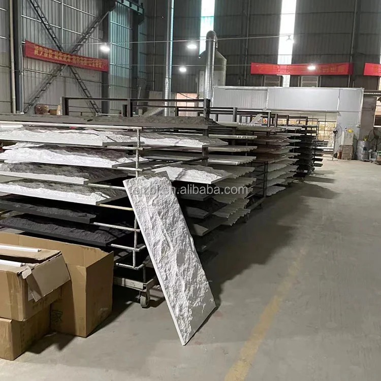 BAIJIN 3D Wall Panels Interior Wall Flexible Decor Industrial Style PU Faux Mushroom Stone Wall Panel