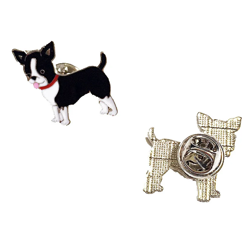 free sample Cartoon Dog Collection Brooch Corgi Bulldog Pet Lapel Jacket Sweater badge emblem Dog pin with Baking