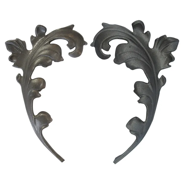 Wholesale Cheap Metal Wrought Iron Stamped Leaves Accessories Pressed Fence Gate Decoration Customized Steel Stamped Ornaments