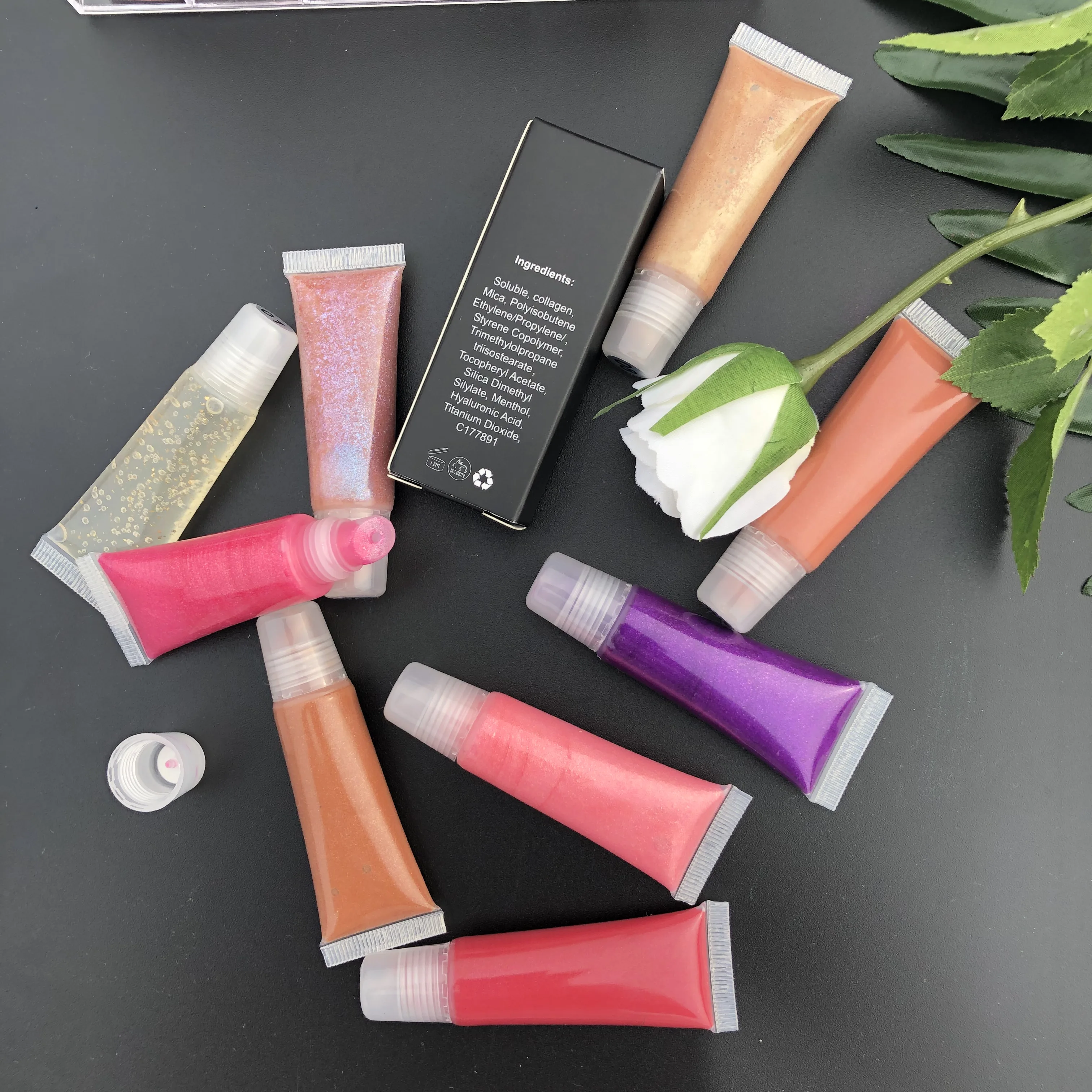 
9 color moisturizing lip gloss shiny jelly lipgloss Clear lip glaze Private Label 