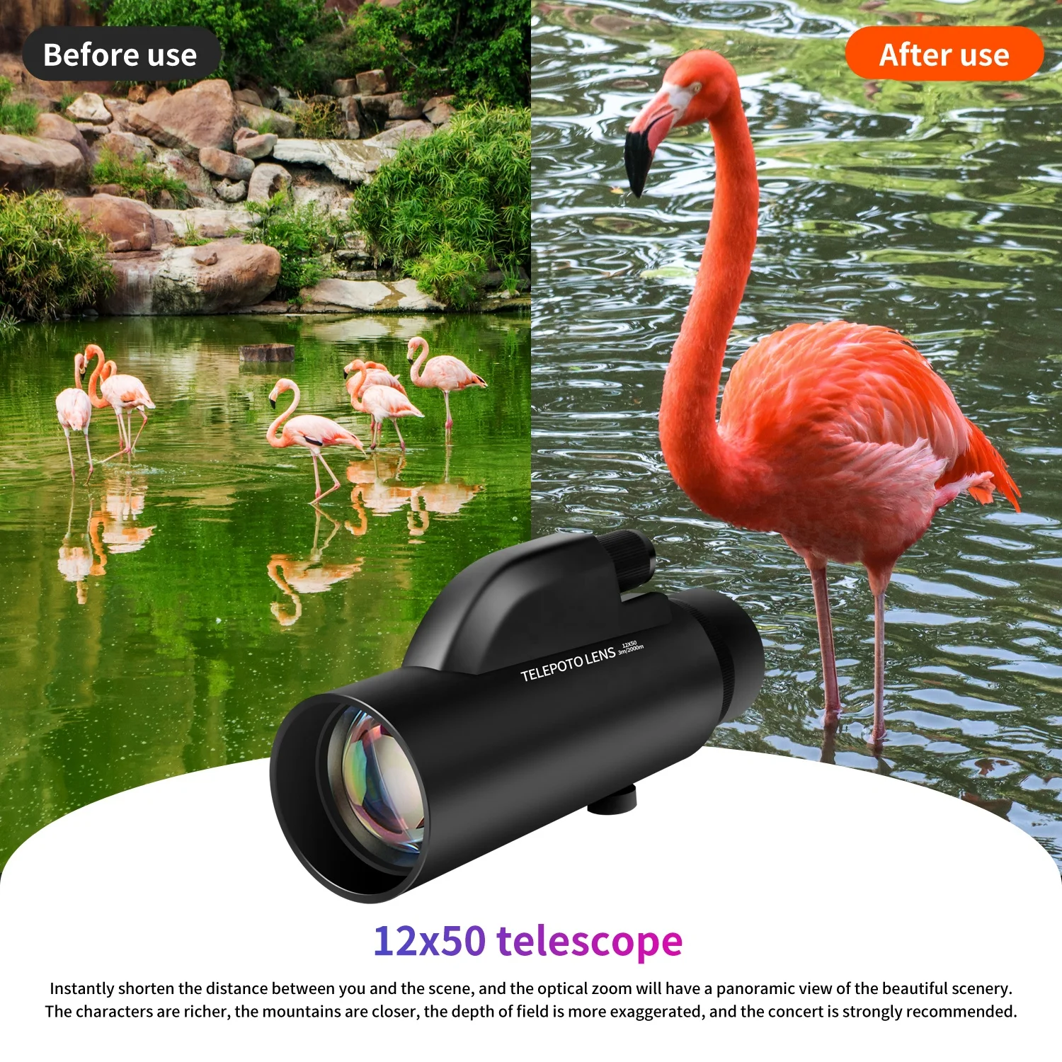Binoculars viewing portable handheld kit multi-function wide Angle macro fish-eye camera lens