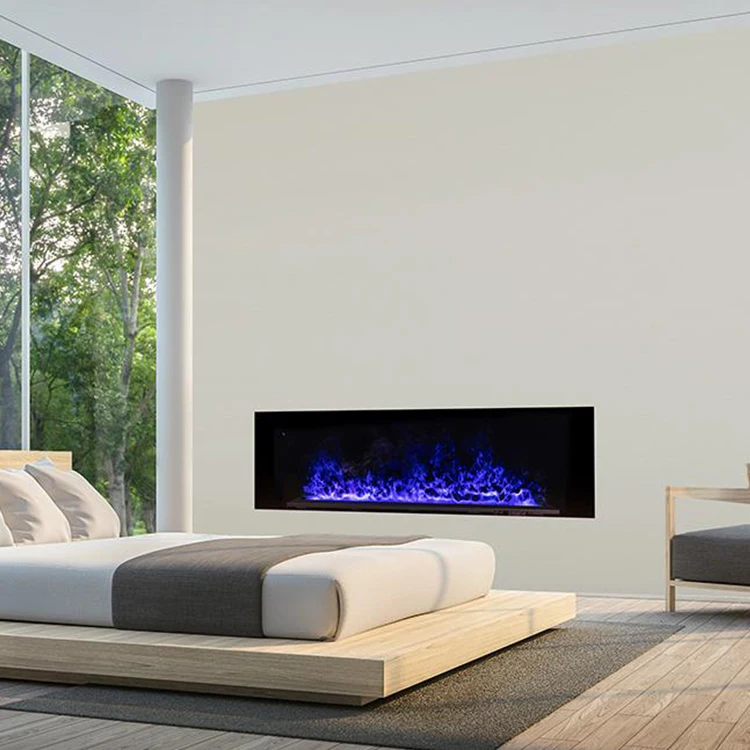 Water Vapor Electric Fireplace without Heater Shanghai Artificial Charcoal Flame 3d Factory Wholesales 26 Inches Length Indoor