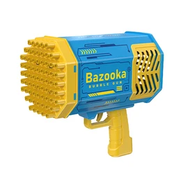 69-hole Bazooka soap Bubble Gun Blowing Bubble Machine Colorful Lighting Electric Children Boys and Girls Bubble Gun Toys