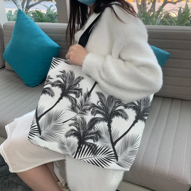 Wholesale Hot Sale shoulder bags and handle design Hawaiian Beach Bag washable and waterproof Eco-Fashion