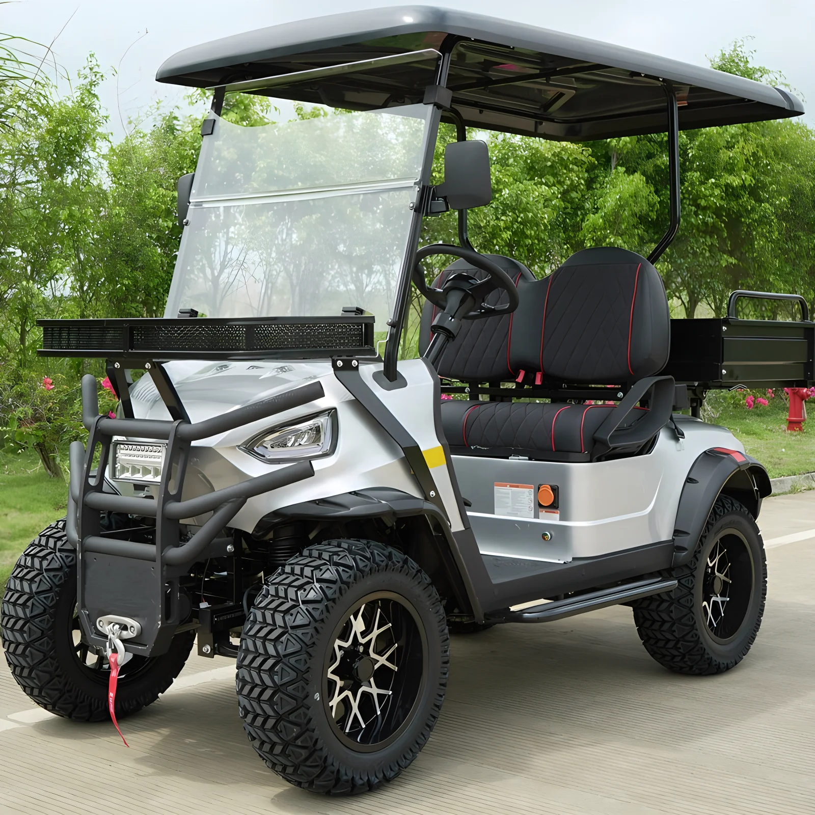 Fastest 24V Off-Road Electric Golf Cart with Lithium Battery 4-Passenger 72V and 48V Options for Ezgo Rxv Use