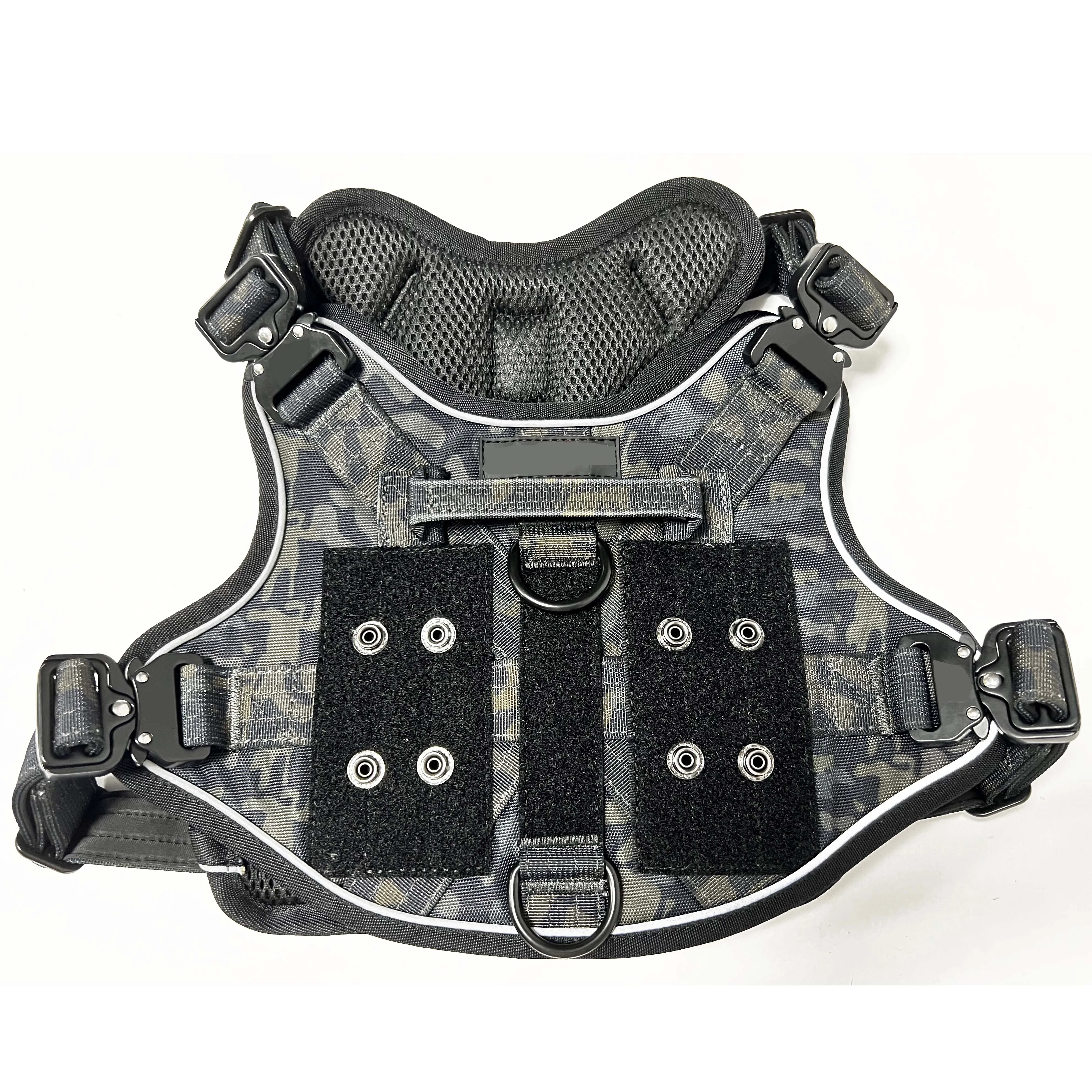 Metal Buckle No Pull Heavy Duty Tactical Dog Harness  Vest with Handle