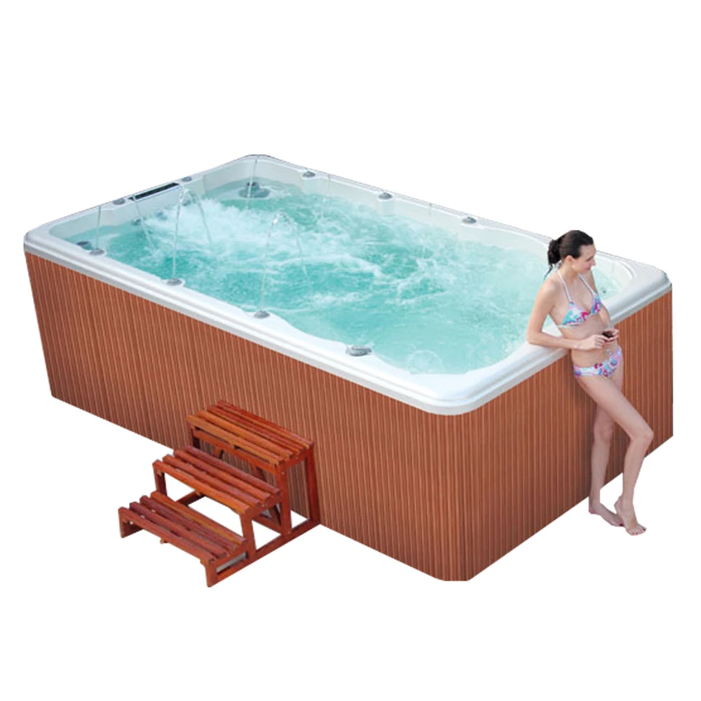 4m outdoor swim spa above ground fiberglass water jet perfect waterfall spa hydro massage pool bath