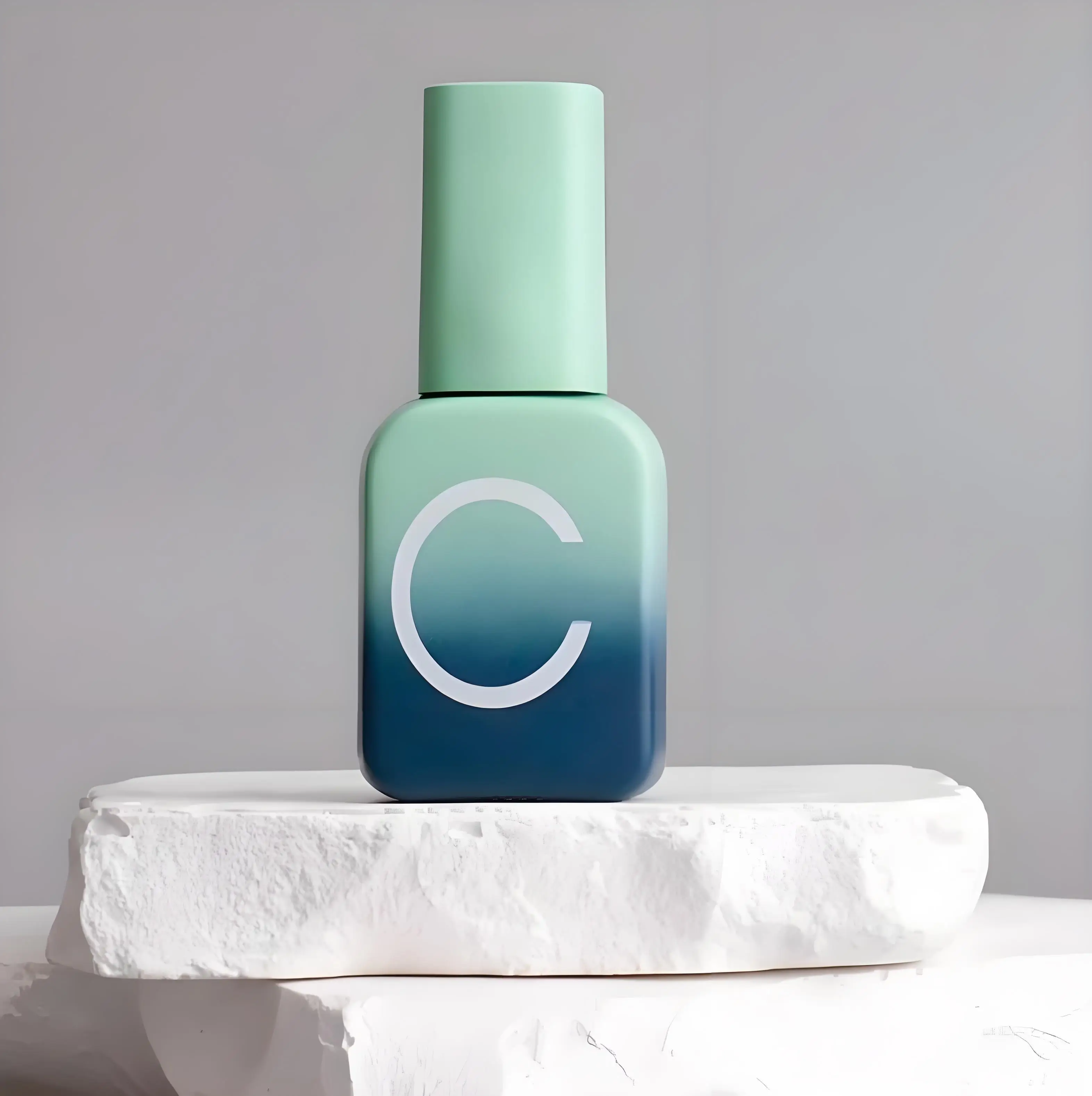 Square Empty Nail Polish Glass Bottle with Gel Bottle