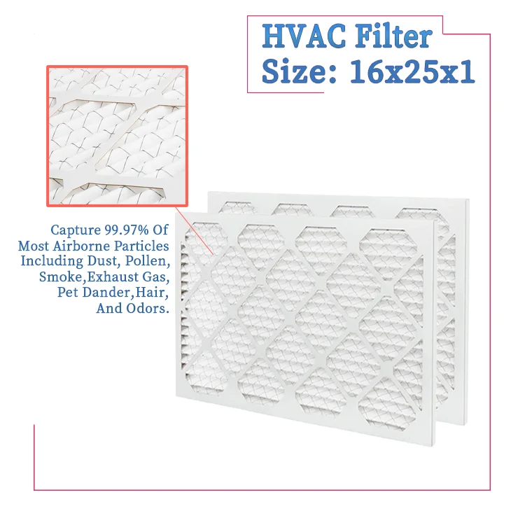 Air purifier 16x25x1 Paper frame merv 8 9 11 13 14 pleated ac furnace filter HVAC Industry HEPA Filter