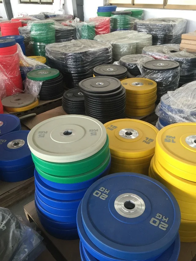 Factory custom gym weights equipment fitness weight lifting cast iron bumper plate 15kg competition weight plates