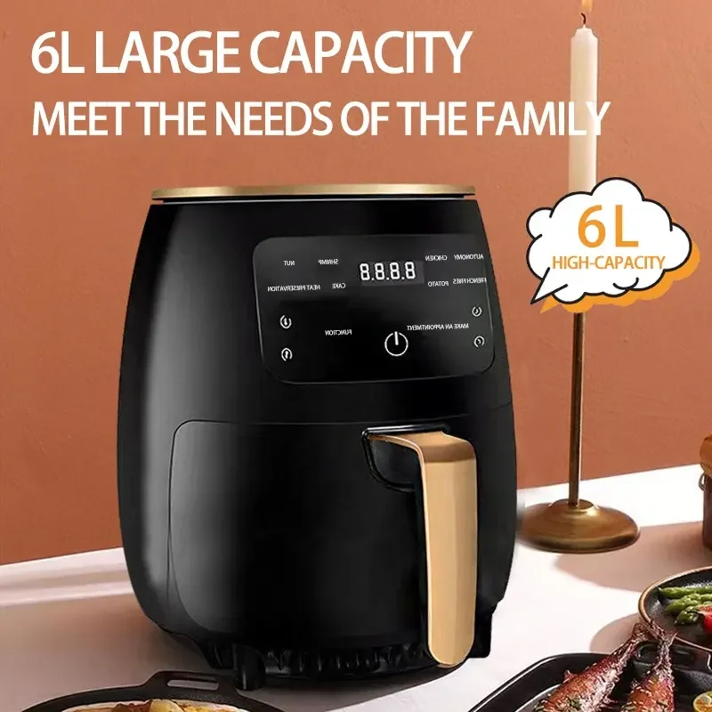 Бытовая 220 В 1400 Вт Freidora De Aire Air Flyer Fryer электрическая 4 5 л здоровая цифровая воздушная фритюрница на заказ