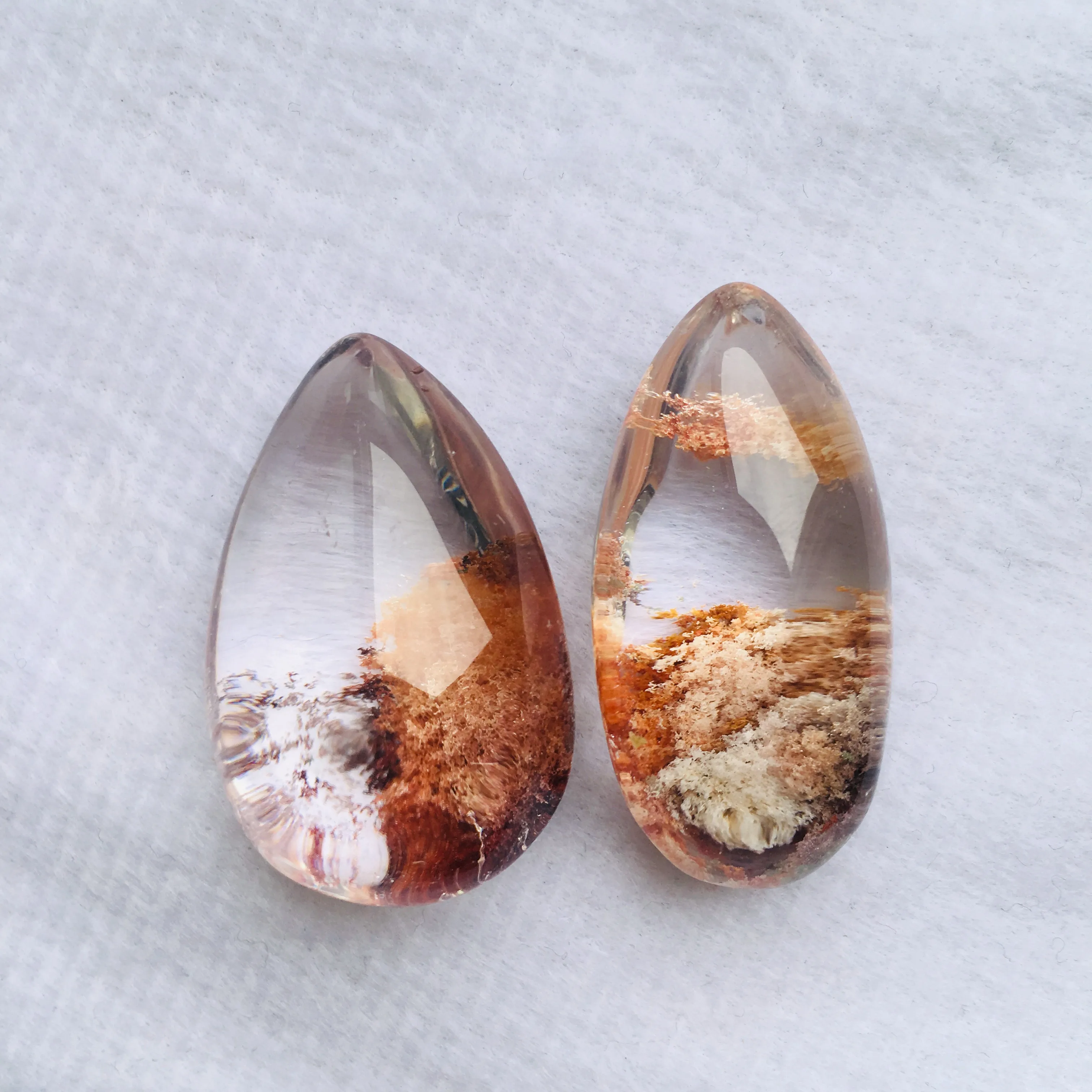 Different Shapes Green Phantom Quartz Crystal Pendants Green Ghost Drop Pendant For DIY