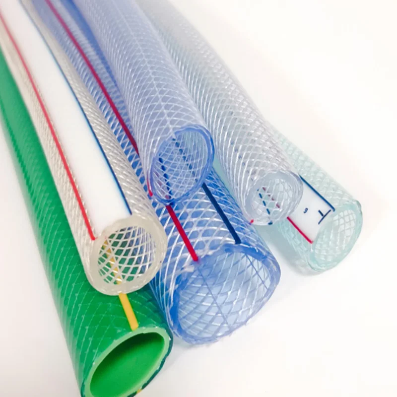 Transparent PVC Soft Braided Hose/PVC Fiber Braided Reinforced Water Hose Tube 2 Inch for Garden Water Air Fuel Gas