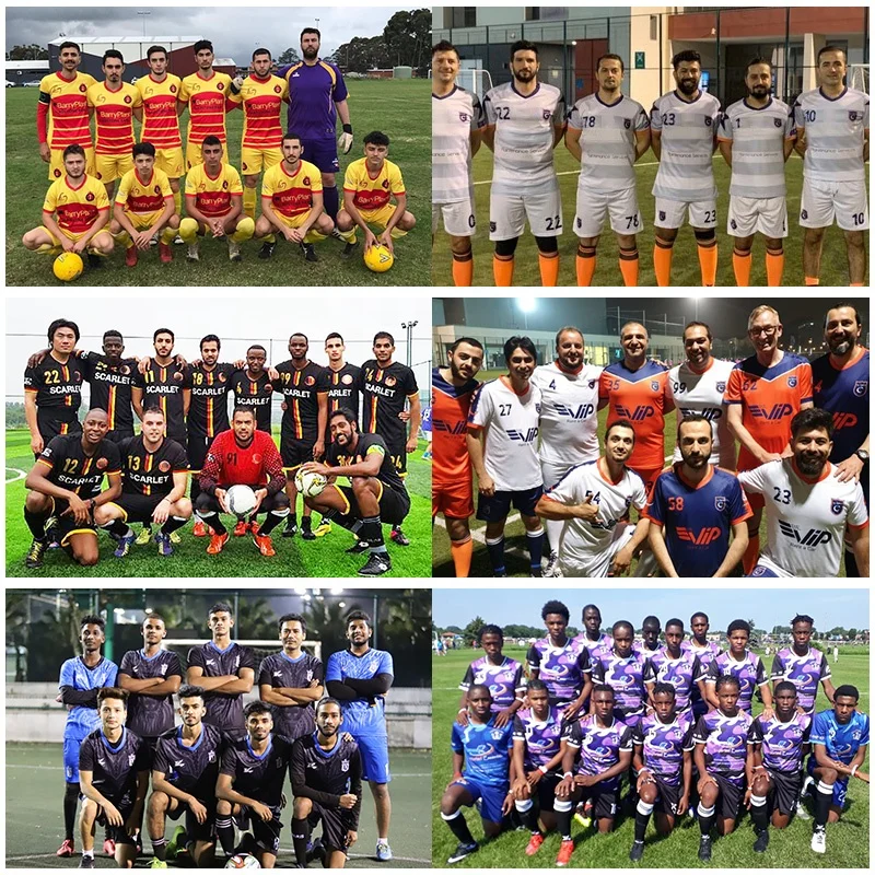 Wholesale Sublimation Customize Polyester Own Design Club Team Training Football Jersey Kits Breathable Soccer Uniform T Shirt