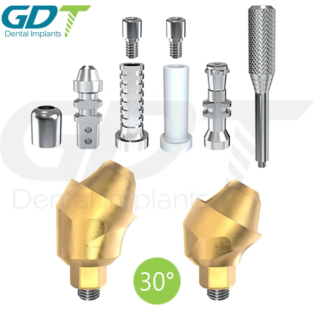 Titanium Slim Platform Angulated Multi Unit 30 Degree Abutment Kit Internal Hexagon 2.0mm Dental Implant GDT