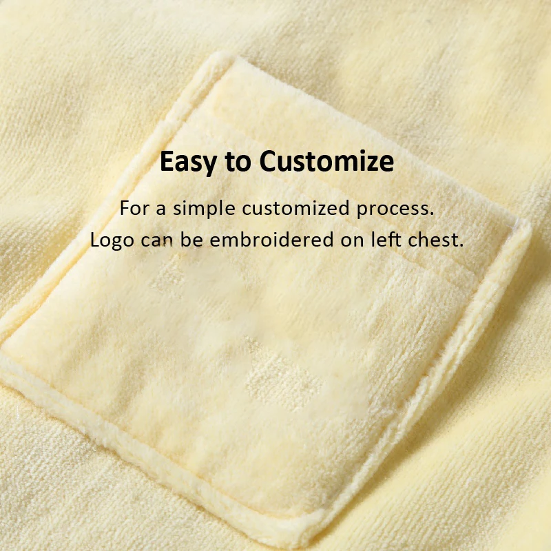 Thick 100% Flannel Coral Fleece Hotel Bathrobe Plush Bath Robe For Women and Man