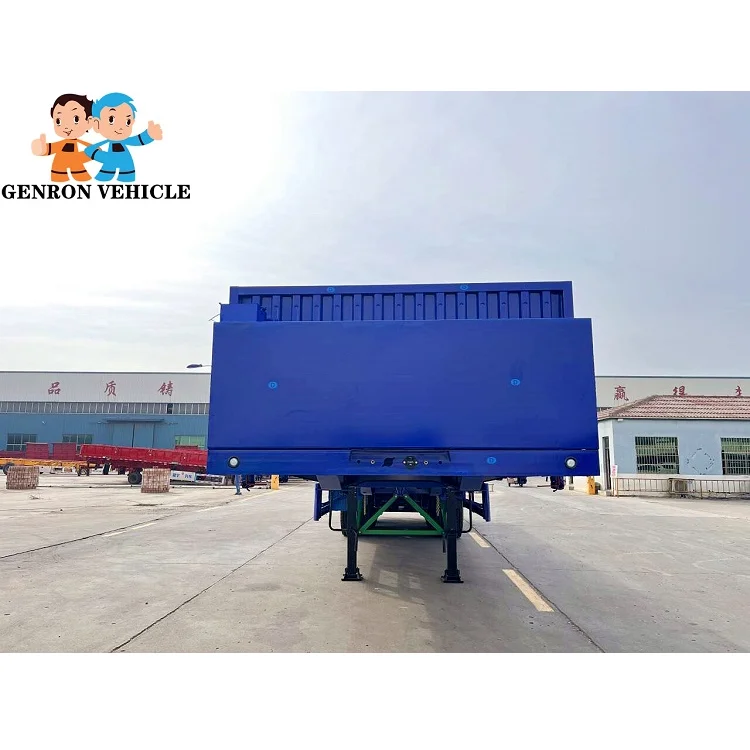Made in China 13m Long Flatbed Semi Trailer Container Cargo Trailer with Fuel Tank for West Africa Use