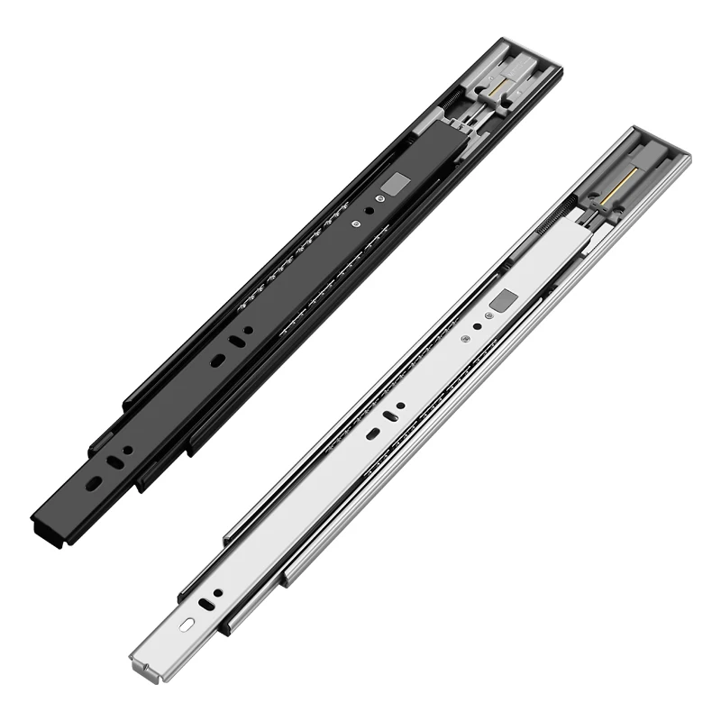 Top Quality Hardware Soft Closing 3 Section Ball Bearing Cabinet Sliding Channel Telescopic Drawer Slider