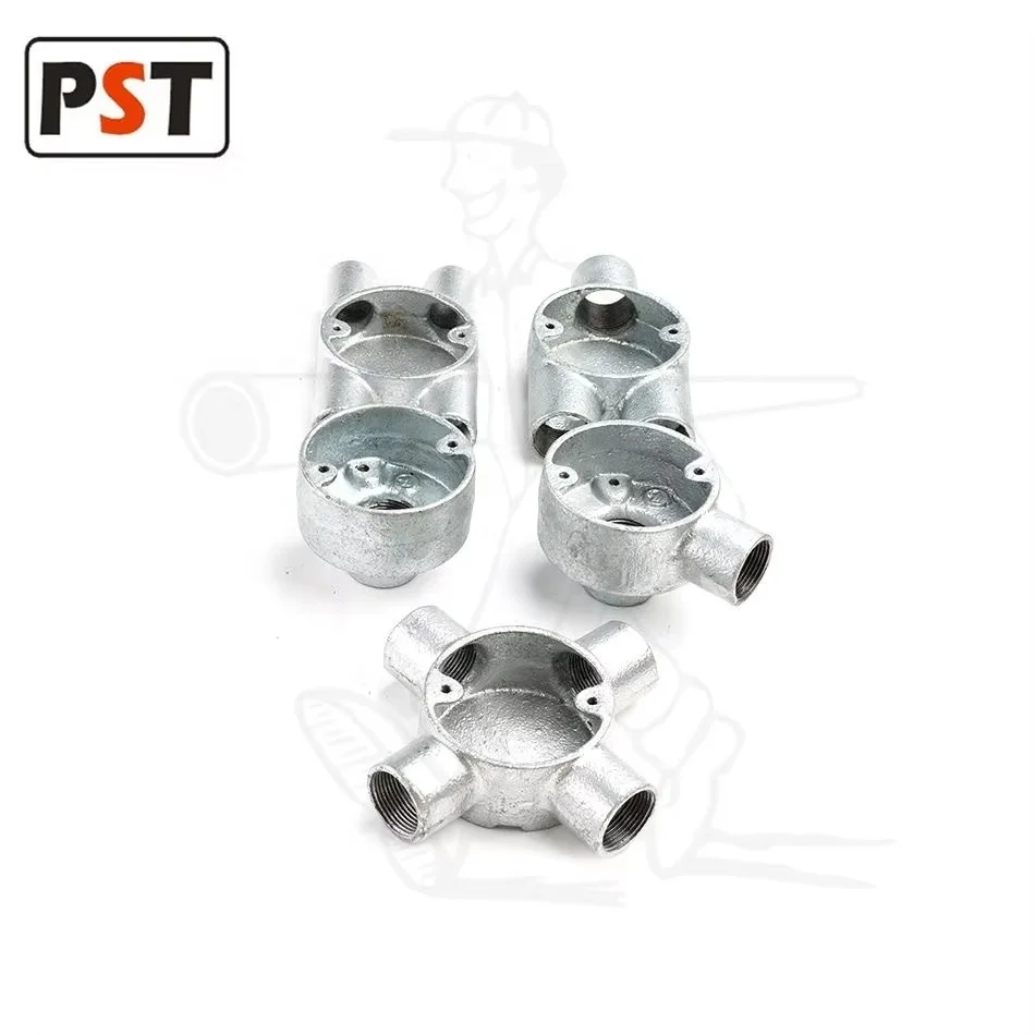 Электропроводная угловая коробка ковкий Железный Трубопроводный фитинг