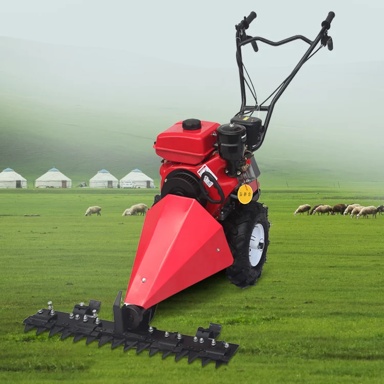 Hot Mini Sickle Bar Mower 800/900/1200mm Grass Cutting Machine Gasoline Hand Push Lawn Mower Walking Grass Cutter