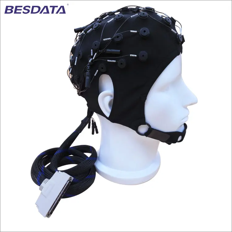Black color professional EEG caps with electrodes from Unicare