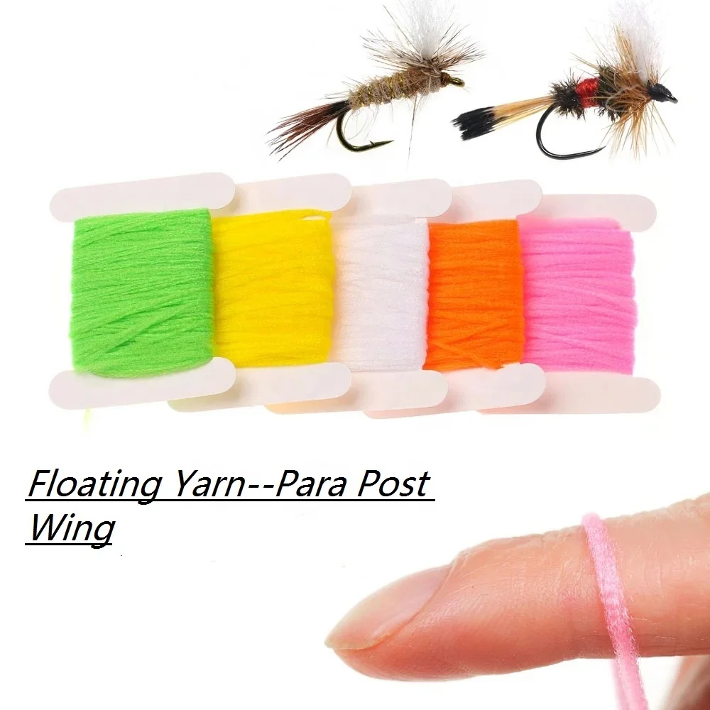 5M/Card Synthetic Fiber High Visibility Para Post Wing Floating Yarn Parachute Posts Split Wing Dry Fly Tying Material