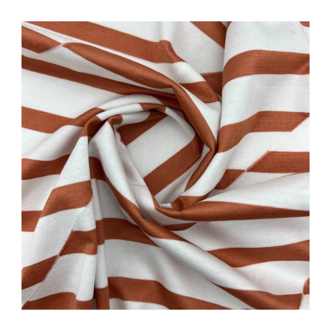 High quality woven mercerized cotton knitted fabric Pima cotton Soft comfortable Suitable for Skirt Tshirt Dresses