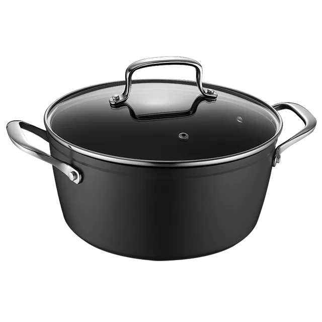 Household 20cm Casserole Dish Non Stick Dutch Oven Cooking Pots With Glass Lids