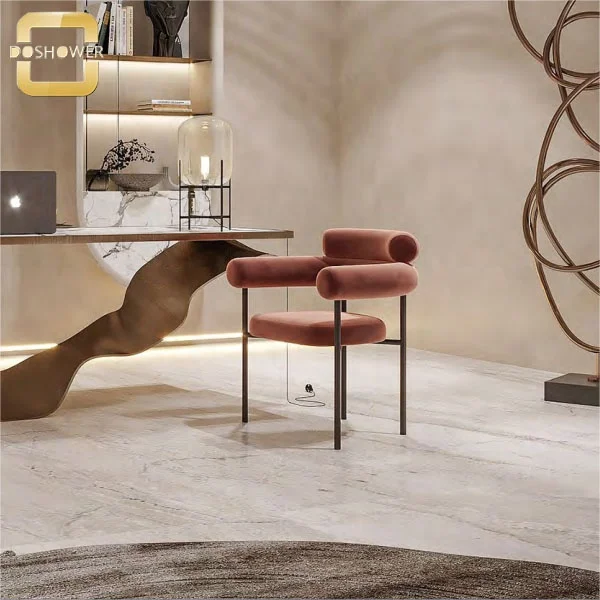 New American retro chair set with Rug Tortoise Ceramic Pattern chair of Round Rug Room Chair Salon