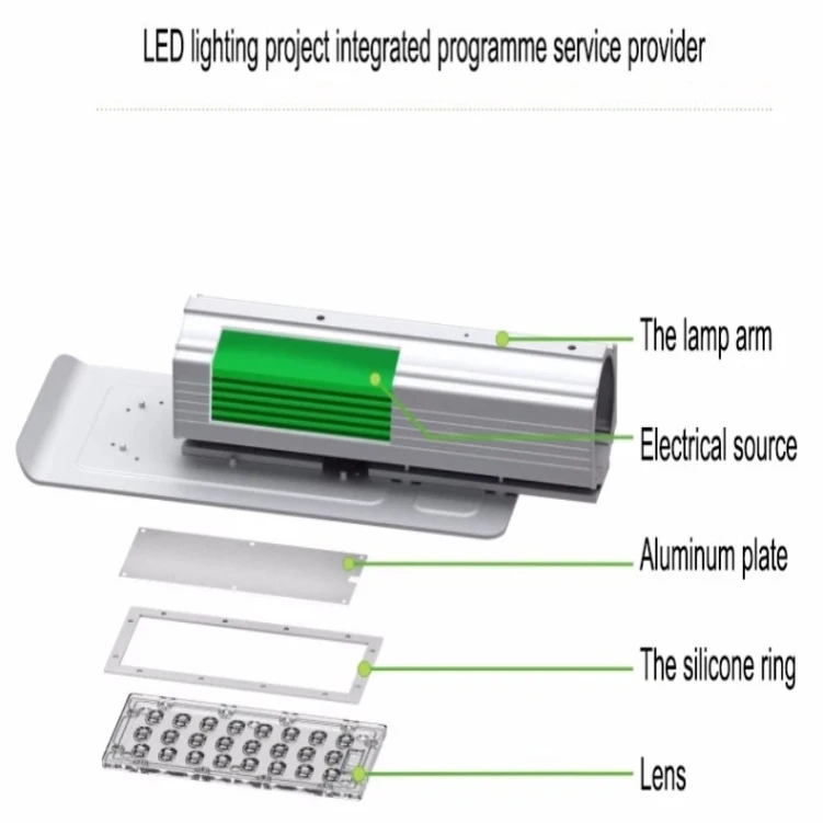 LED Street Light Accessories Municipal Projects 100 Watts Road Lamp Modern Design Energy Saving Chip 3030 SMD