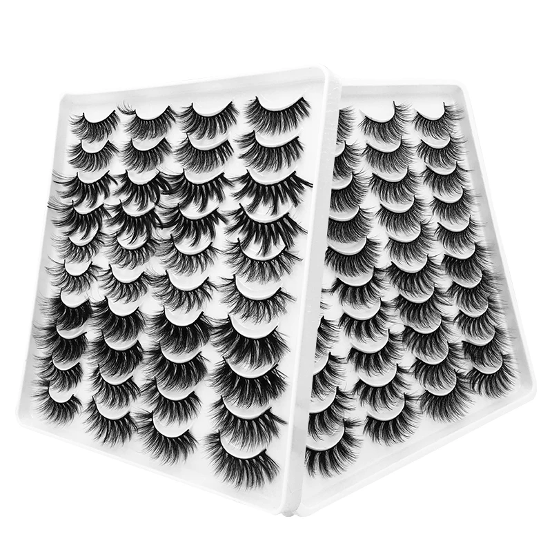 20Pairs 3D Mink Lashes Natural Mink False Eyelashes Dramatic Volume Fake Eyelash Extension Faux Cils eyelashes