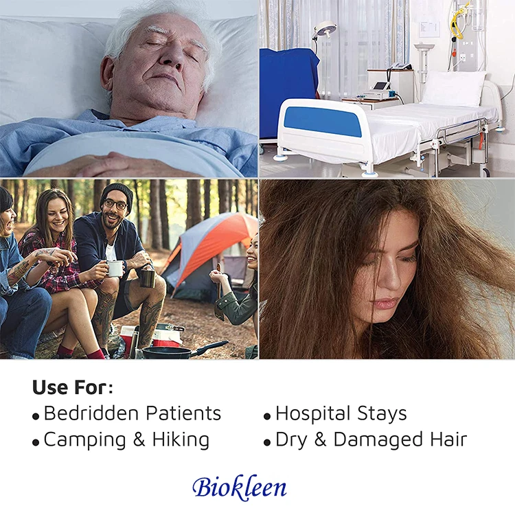 Wholesale Customized Packaging Easy to Portable Microwavable Rinse Free Latex Free and Odorless Shampoo Cap For Pregnant