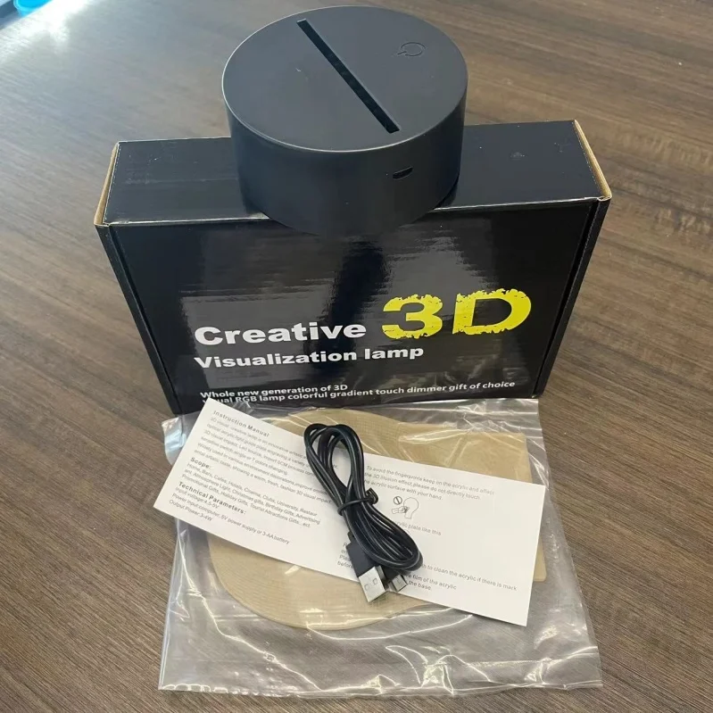 Игровой игровой светильник с 3D-значками 7 видов цветов