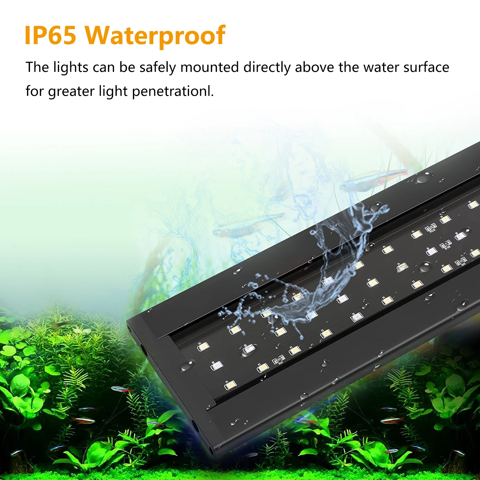 Wholesale OEM/ODM available  9 Watts Full Spectrum Plant LED Aquarium Light suitable for 12-18 inch