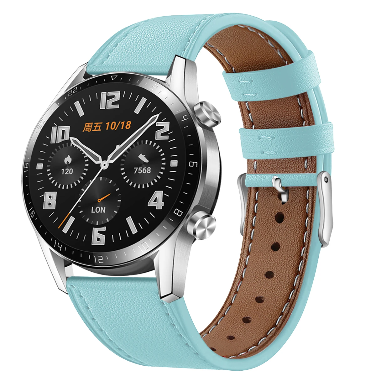 
Watch Band Replacement Strap Leather Watch Band for Huawei GT2 Elegant Watch Strap 22mm 