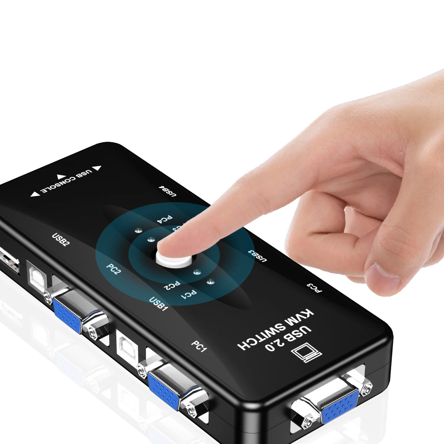 Распродажа, Новое поступление, 4-портовый USB-разветвитель VGA KVM, 4-в-1, адаптер F 1, монитор, мышь, клавиатура на 4 ПК