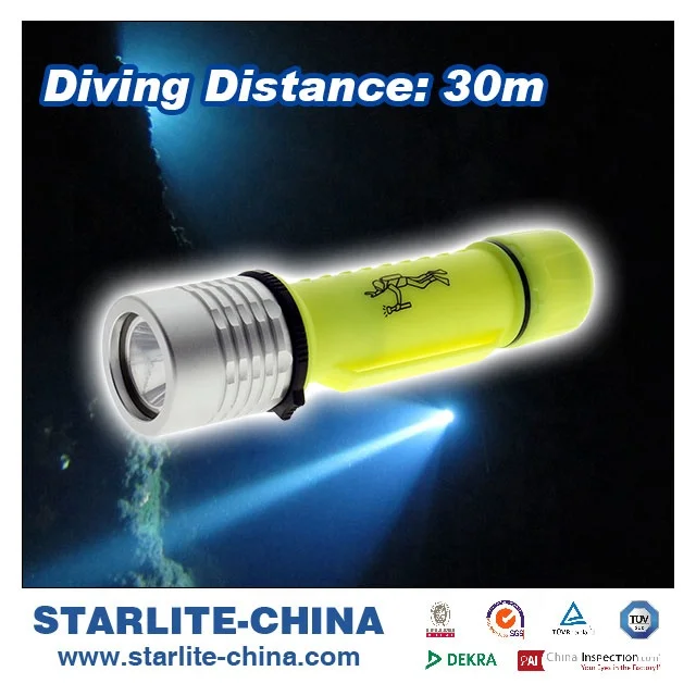 Professional lanternadeled High Bright phreatic scuba equipment water resistance 3*AAA 5H Diving  LED Torch Work Lamp Flashlight