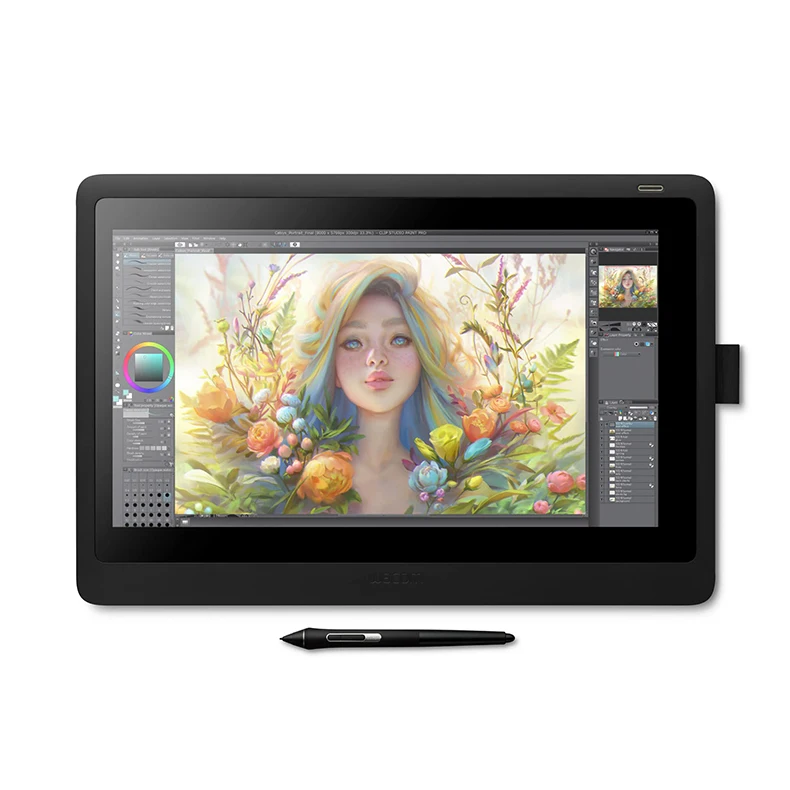 Cintiq 16 Drawing Tablet with Full HD 15.6' Screen 8192 Pressure Sensitive Pro Pen 2 Tilt Recognition MacOS & WindowsOS