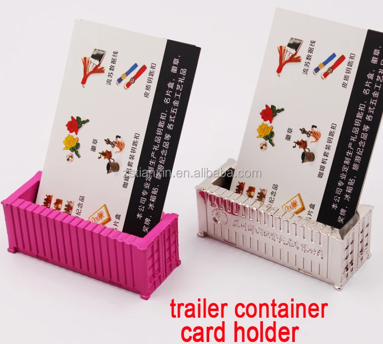 3D грузовик прицеп контейнер форма бизнес имя держатель карты Настольный набор сувенир транспортная компания подарок