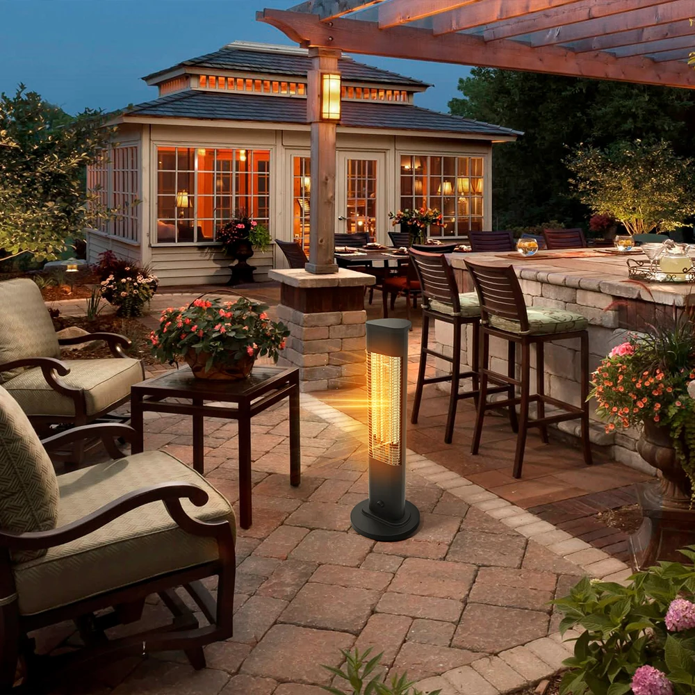 High Efficiency Carbon Fibre Heating Wholesale IP65 800W Outdoor Stand Patio Electric Heaters