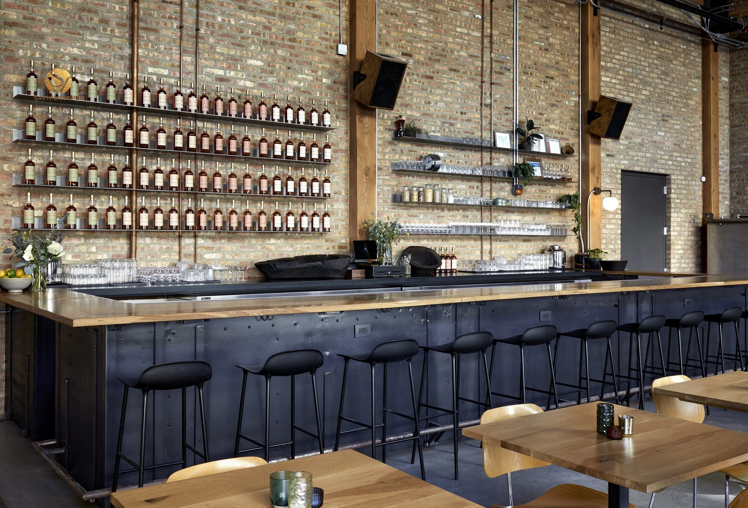 Industrial Pub Bar Counter Builder Rustic Bar Restaurant Counter Concept Commercial Bar Furniture Factory Outlet