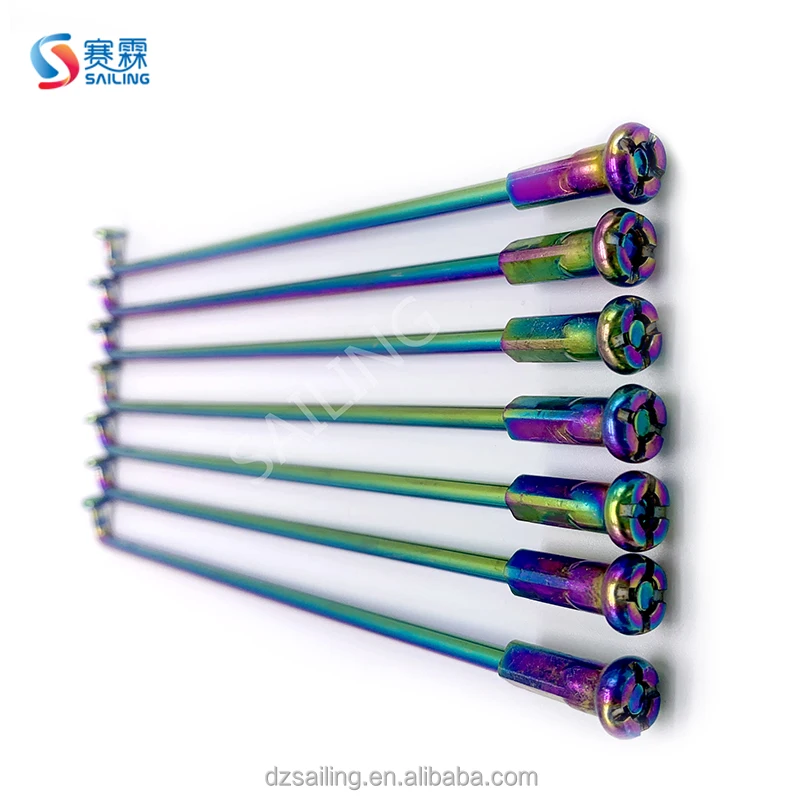 Very Cheap 9G 10G Coloured Steel Motorcycle Spokes And Nipples Sets For Wheels 149Mm 157Mm 161Mm 184Mm China Supplier