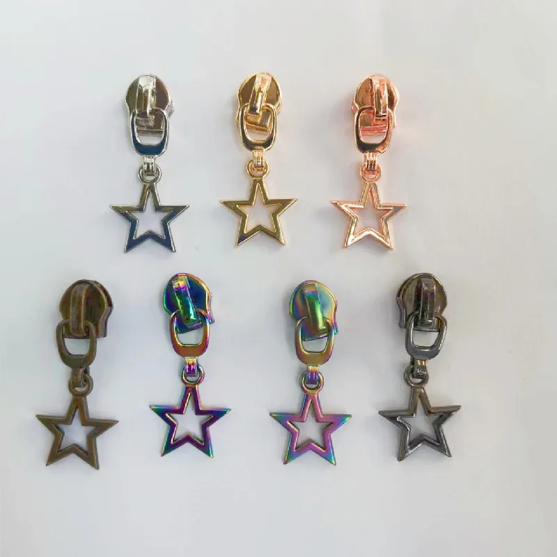 different  antique brass  pulls for #5 nylon zipper