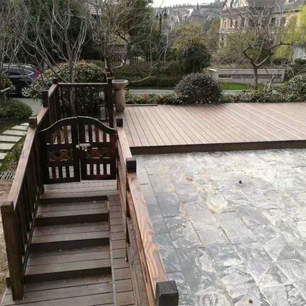 
wpc decking board outdoor co extrusion series, durable capped hollow decking board for garden floor 
